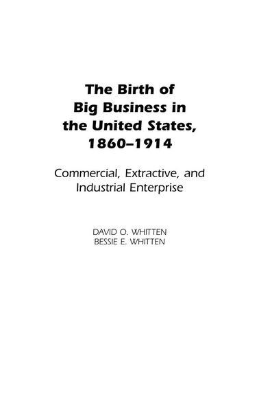 Produktbild: The Birth of Big Business in the United States, 1860-1914