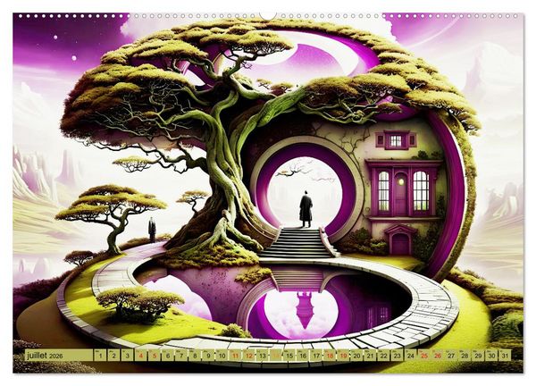 Produktbild: Des Portes imaginaires (Calendrier mural 2026 DIN A2 vertical) calendrier de bureau