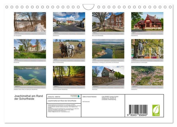 Produktbild: Joachimsthal am Rand der Schorfheide (Wandkalender 2026 DIN A4 quer), CALVENDO Monatskalender