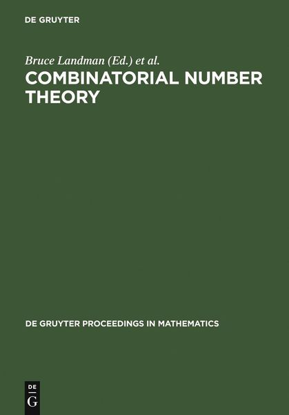 Produktbild: Combinatorial Number Theory