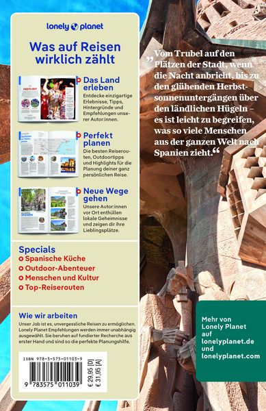 Produktbild: LONELY PLANET Reisef&uuml;hrer Spanien