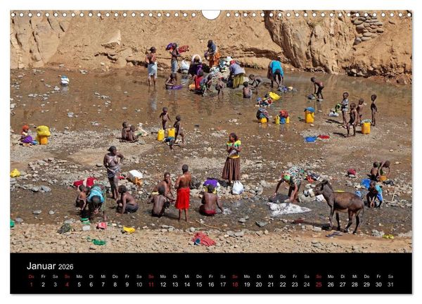 Produktbild: Landleben in &Auml;thiopien (Wandkalender 2026 DIN A3 quer), CALVENDO Monatskalender