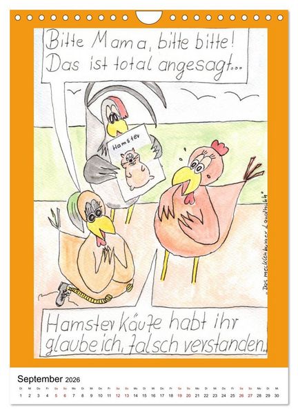 Produktbild: Das mecklenburger Landhuhn "Krisenh&uuml;hner" (Wandkalender 2026 DIN A4 hoch), CALVENDO Monatskalender