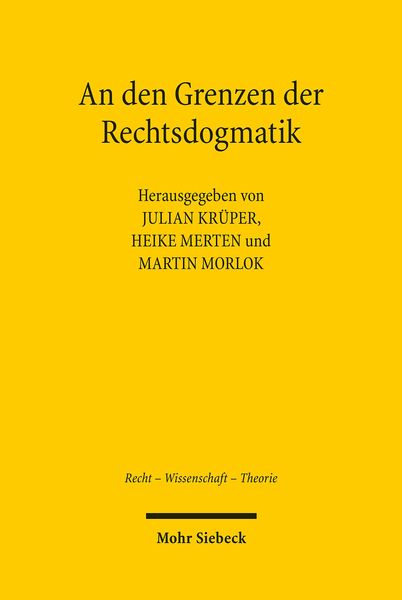 Produktbild: An den Grenzen der Rechtsdogmatik