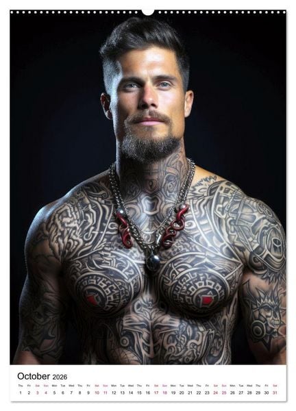 Produktbild: Tattoo Tales (High Quality Premium Wall Calendar 2026 DIN A2 portrait),CALVENDO 12 Month Wall Calendar