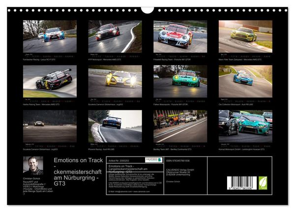 Produktbild: Emotions on Track - Langstreckenmeisterschaft am N&uuml;rburgring - GT3 (Wandkalender 2026 DIN A3 quer), CALVENDO Monatskalender