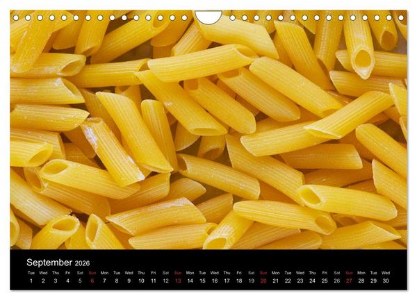 Produktbild: PASTA (Wall Calendar 2026 DIN A4 landscape), CALVENDO 12 Month Wall Calendar