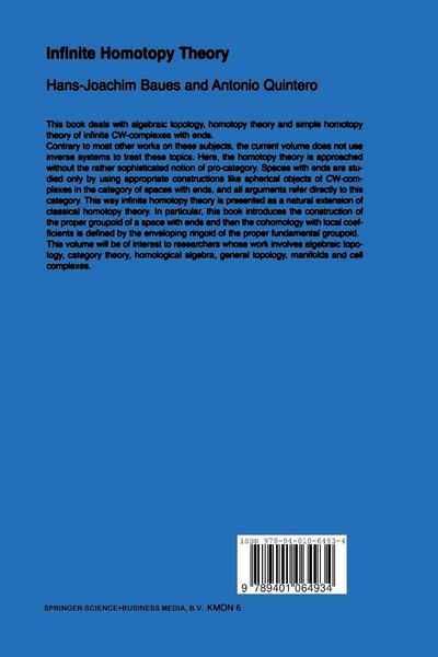 Produktbild: Infinite Homotopy Theory