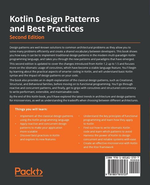Produktbild: Kotlin Design Patterns and Best Practices - Second Edition