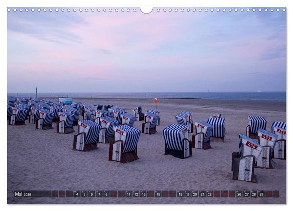 Produktbild: Ostfriesische Inseln - Borkum, Norderney, Juist, Baltrum, Langeoog, Spiekeroog, Wangerooge (Wandkalender 2026 DIN A3 quer), CALVENDO Monatskalender