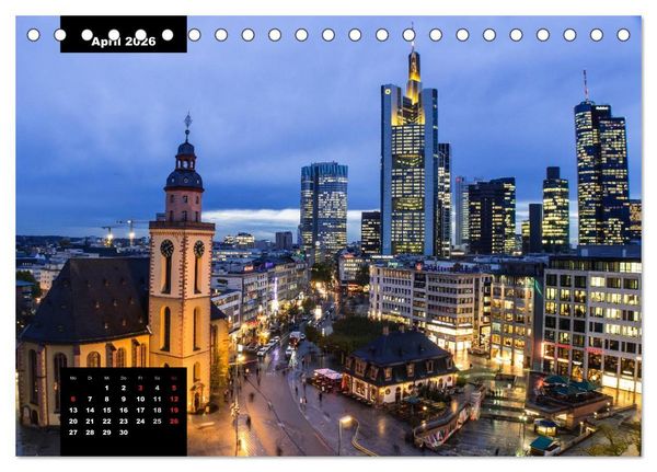 Produktbild: City Lights - Lichter der Nacht (Tischkalender 2026 DIN A5 quer), CALVENDO Monatskalender