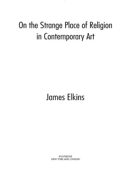 Produktbild: On the Strange Place of Religion in Contemporary Art