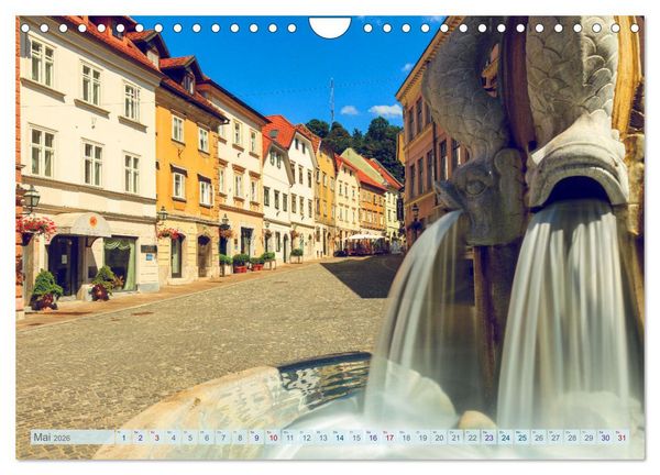 Produktbild: Ljubljana - Sloweniens wundersch&ouml;ne Hauptstadt (Wandkalender 2026 DIN A4 quer), CALVENDO Monatskalender