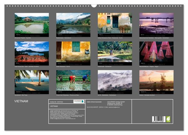 Produktbild: VIETNAM (Wandkalender 2026 DIN A2 quer), CALVENDO Monatskalender