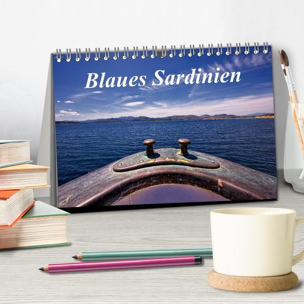Produktbild: Blaues Sardinien (Tischkalender 2026 DIN A5 quer), CALVENDO Monatskalender