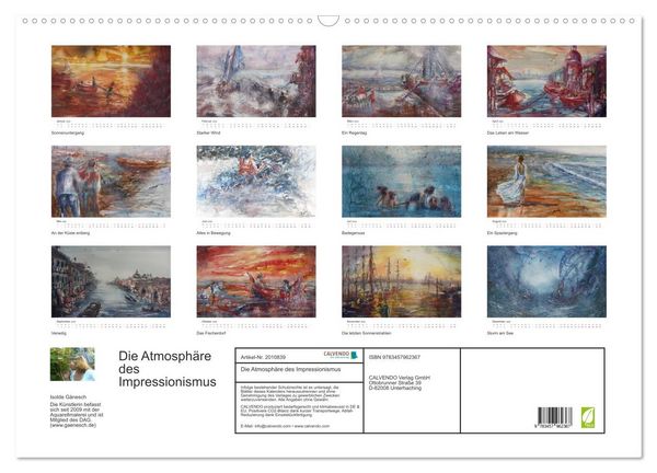Produktbild: Die Atmosph&auml;re des Impressionismus (Wandkalender 2026 DIN A2 quer), CALVENDO Monatskalender