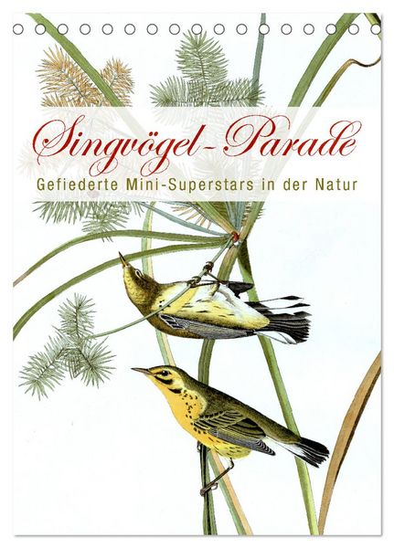 Produktbild: Singv&ouml;gel-Parade (Tischkalender 2026 DIN A5 hoch), CALVENDO Monatskalender