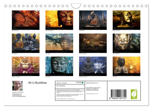 Produktbild: All U Buddhas (Wandkalender 2026 DIN A4 quer), CALVENDO Monatskalender