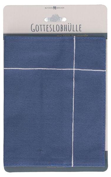 Produktbild: Gotteslobh&uuml;lle in Blau mit Kreuzmotiv und mit Einstecklaschen