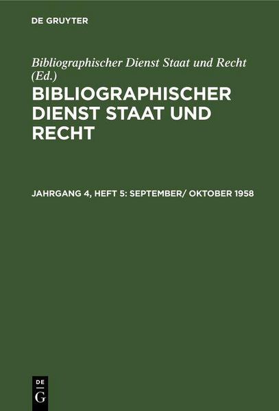 Produktbild: September/ Oktober 1958