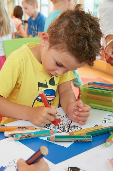 Produktbild: STABILO Buntstift, Wasserfarbe & Wachsmalkreide - woody 3 in 1 - 6er Pack - mit 6 verschiedenen Farben