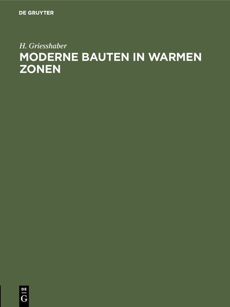 Produktbild: Moderne Bauten in warmen Zonen