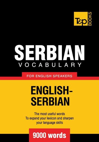 Produktbild: Serbian vocabulary for English speakers - 9000 words