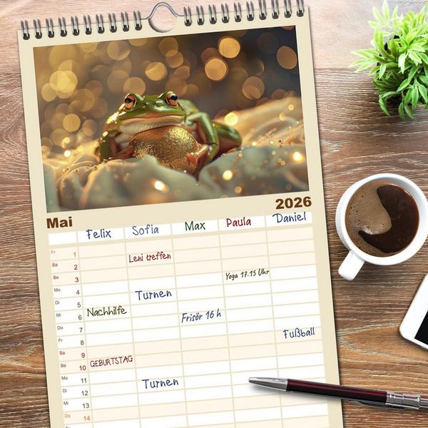 Produktbild: Familienplaner 2026 - Einfach mal abh&auml;ngen mit 5 Spalten (Wandkalender, 21 x 45 cm) CALVENDO