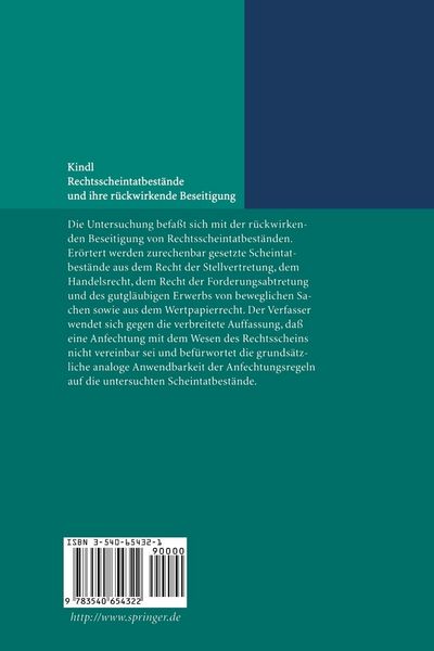 Produktbild: Rechtsscheintatbest&auml;nde und ihre r&uuml;ckwirkende Beseitigung