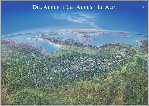 Produktbild: Panorama Alpen Poster