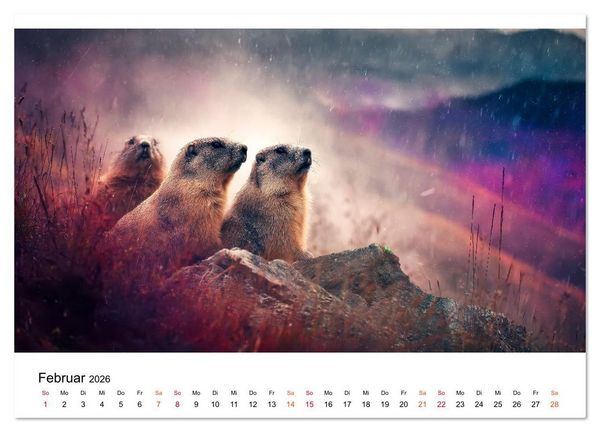 Produktbild: Hallo Murmeltier (Wandkalender 2026 DIN A4 quer), CALVENDO Monatskalender