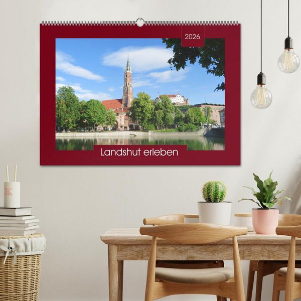 Produktbild: Landshut erleben (Wandkalender 2026 DIN A2 quer), CALVENDO Monatskalender