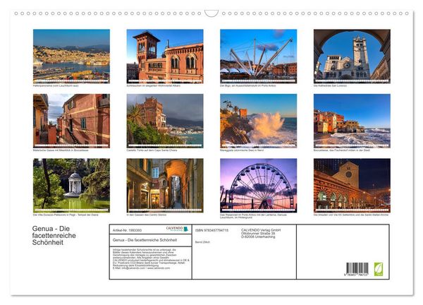 Produktbild: Genua - Die facettenreiche Sch&ouml;nheit (Wandkalender 2026 DIN A2 quer), CALVENDO Monatskalender