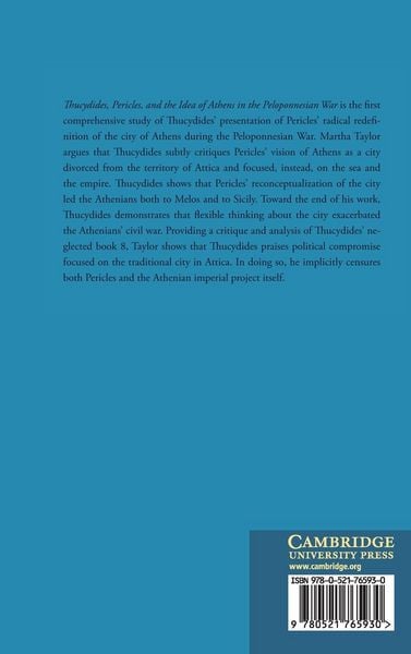 Produktbild: Thucydides, Pericles, and the Idea of Athens in the Peloponnesian War