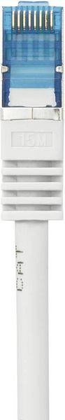 Produktbild: Renkforce RF-4145295 RJ45 Patchkabel CAT 6a S/FTP 15.00 m Grau mit Rastnasenschutz, Flammwidrig 1 St.