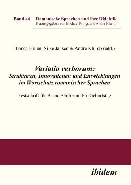Produktbild: Variatio verborum: Strukturen, Innovationen und Entwicklungen im Wortschatz romanischer Sprachen