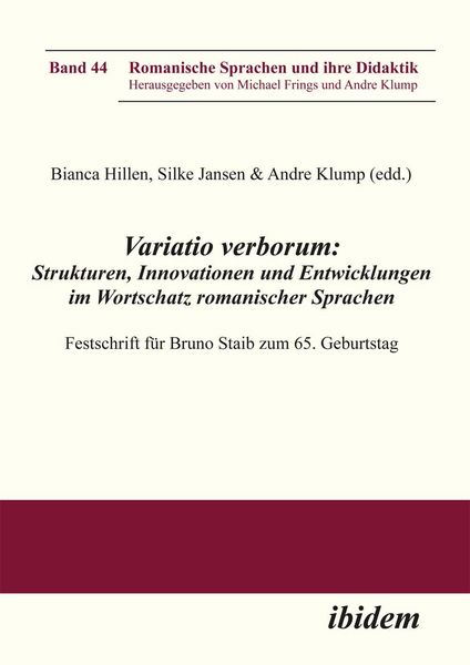Produktbild: Variatio verborum: Strukturen, Innovationen und Entwicklungen im Wortschatz romanischer Sprachen