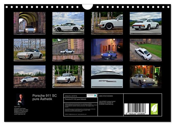 Produktbild: Porsche 911 SC pure &Auml;sthetik (Wandkalender 2026 DIN A4 quer), CALVENDO Monatskalender