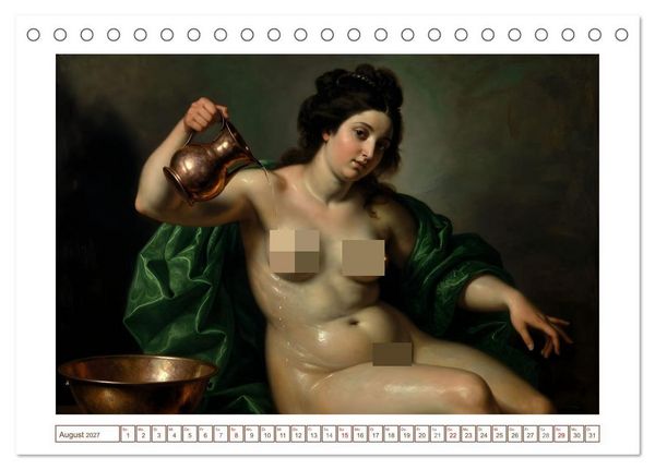 Produktbild: Sch&ouml;nheit ohne Schleier - Barock (Tischkalender 2027 DIN A5 quer), CALVENDO Monatskalender