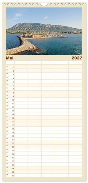 Produktbild: Familienplaner 2027 - Costa Blanca - Spaniens wei&szlig;e K&uuml;ste mit 5 Spalten (Wandkalender, 21 x 45 cm) CALVENDO