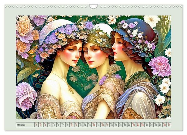 Produktbild: Art Deco Freundinnen (Wandkalender 2026 DIN A3 quer), CALVENDO Monatskalender