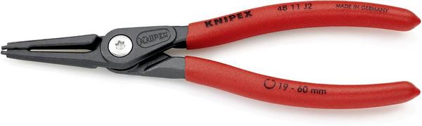 Produktbild: Knipex 48 11 J2 Seegeringzange Passend f&uuml;r (Seegeringzangen) Innenringe 19-60 mm Spitzenform (Details) gerade
