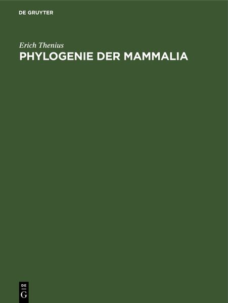 Produktbild: Phylogenie der Mammalia