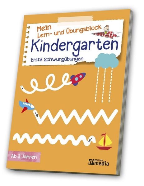 Produktbild: Mein Lern- & &Uuml;bungsblock<BR>Kindergarten: Erste Schwung&uuml;bungen