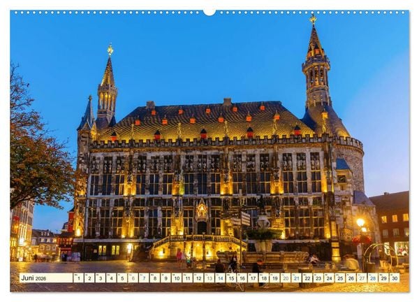 Produktbild: Aachen - die Kaiserstadt am Dreil&auml;ndereck (Wandkalender 2026 DIN A2 quer), CALVENDO Monatskalender