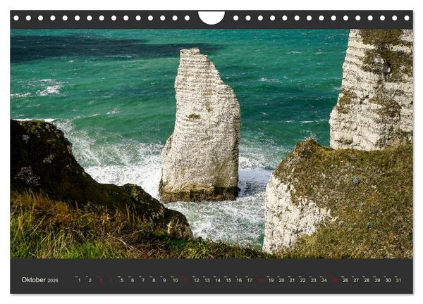 Produktbild: Normandie - Raue K&uuml;ste und malerische Hafenst&auml;dte (Wandkalender 2026 DIN A4 quer), CALVENDO Monatskalender