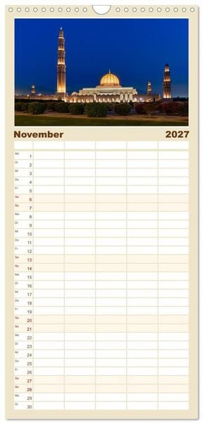 Produktbild: Familienplaner 2027 - Faszinierender Oman mit 5 Spalten (Wandkalender, 21 x 45 cm) CALVENDO