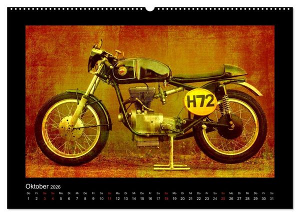Produktbild: Motorrad Oldtimer (hochwertiger Premium Wandkalender 2026 DIN A2 quer), Kunstdruck in Hochglanz