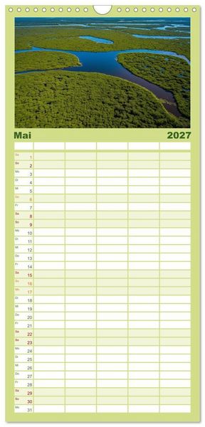 Produktbild: Familienplaner 2027 - Typisch Brasilien mit 5 Spalten (Wandkalender, 21 x 45 cm) CALVENDO