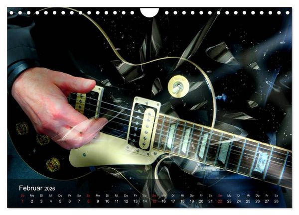 Produktbild: Rockgitarren Power (Wandkalender 2026 DIN A4 quer), CALVENDO Monatskalender